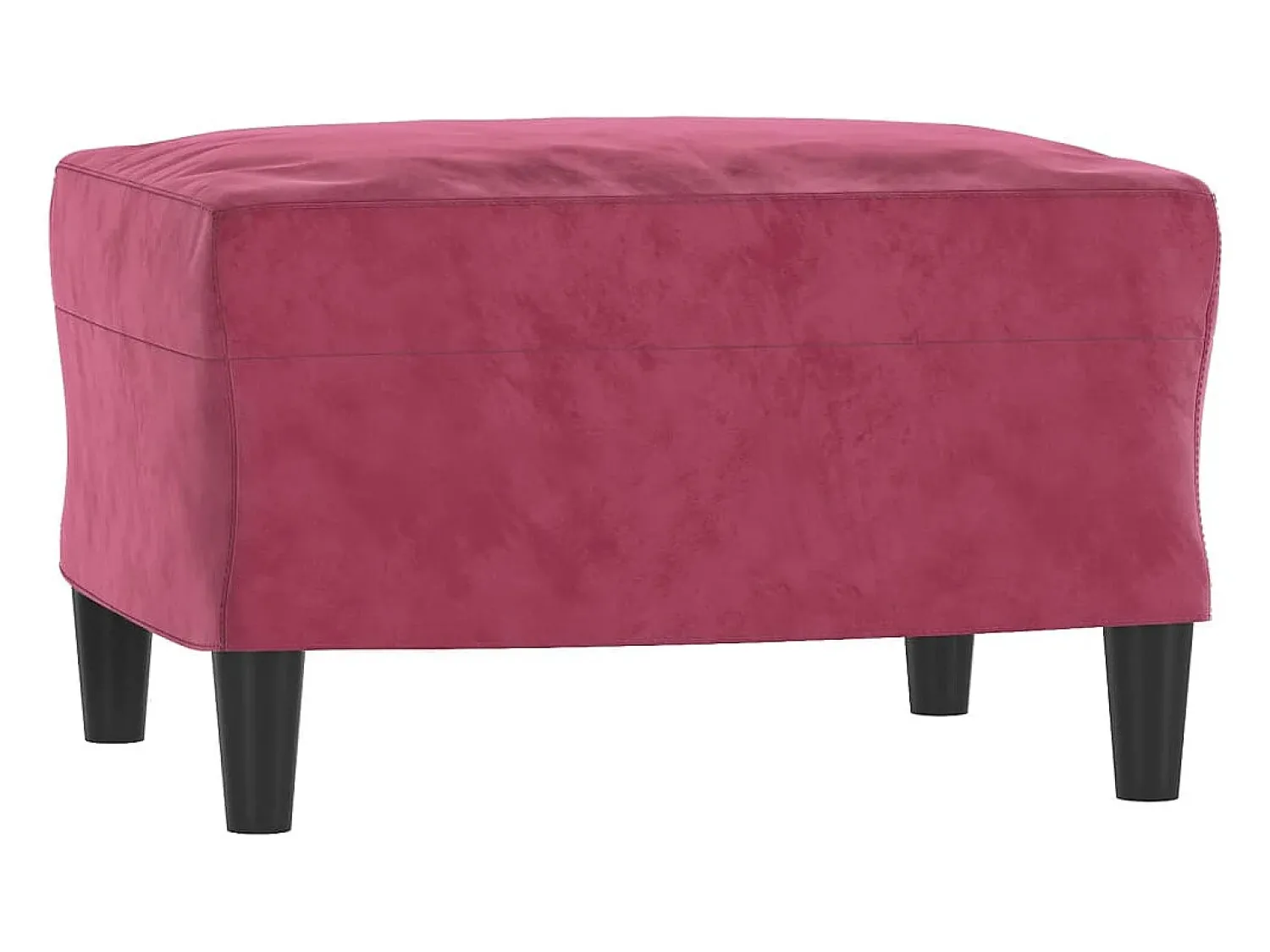 Poltrona* Poltrona com apoio de pés 60 cm veludo tinto PT500834 Vermelho