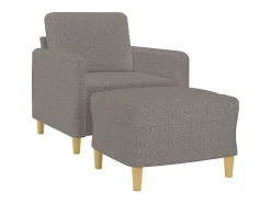 Poltrona* Poltrona com apoio de pés 60 cm tecido cinza-acastanhado PT447984 Taupe