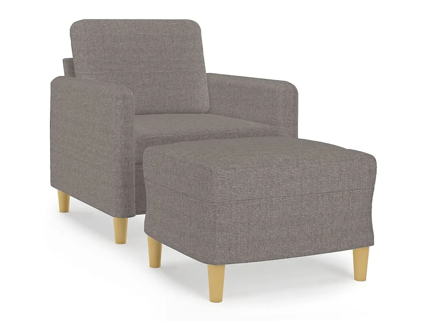 Poltrona* Poltrona com apoio de pés 60 cm tecido cinza-acastanhado PT447984 Taupe