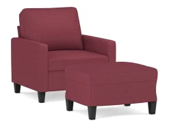 Poltrona com apoio de pés 60 cm tecido tinto PT190688^ Poltrona