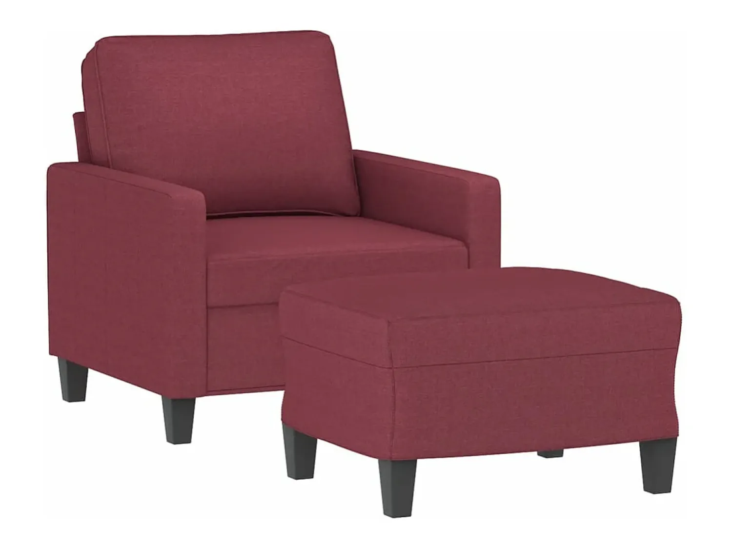 Poltrona com apoio de pés 60 cm tecido tinto PT190688^ Poltrona
