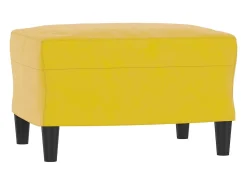 Clearance Poltrona com apoio de pés 60 cm veludo PT736734 Amarelo