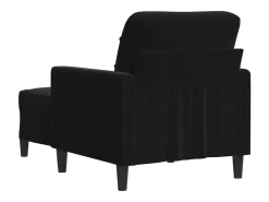 Poltrona|vidaxl Poltrona com apoio de pés 60 cm veludo Preto
