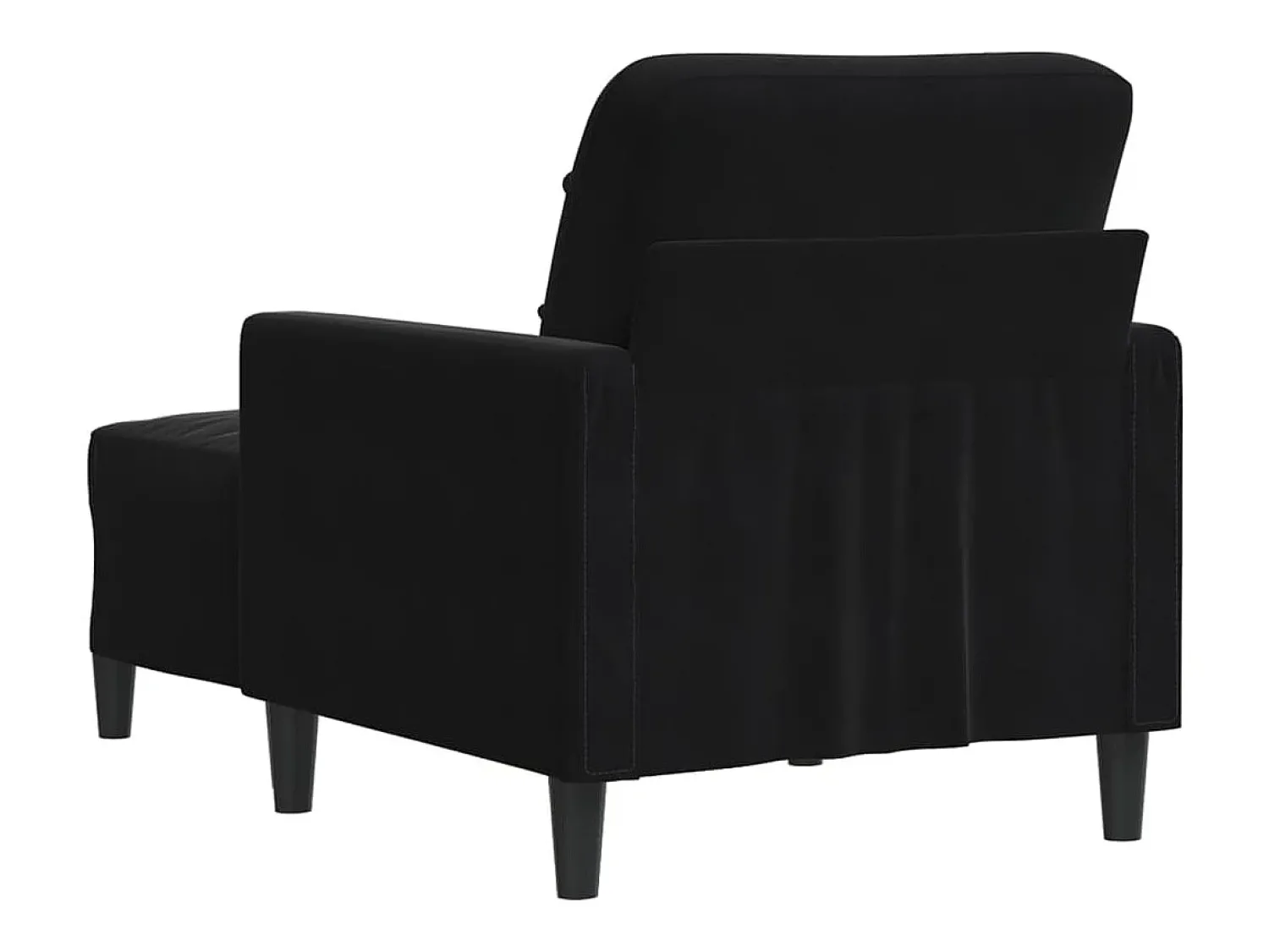 Poltrona|vidaxl Poltrona com apoio de pés 60 cm veludo Preto