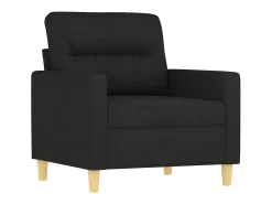 Discount Poltrona com apoio de pés 60 cm tecido PT797296 Preto
