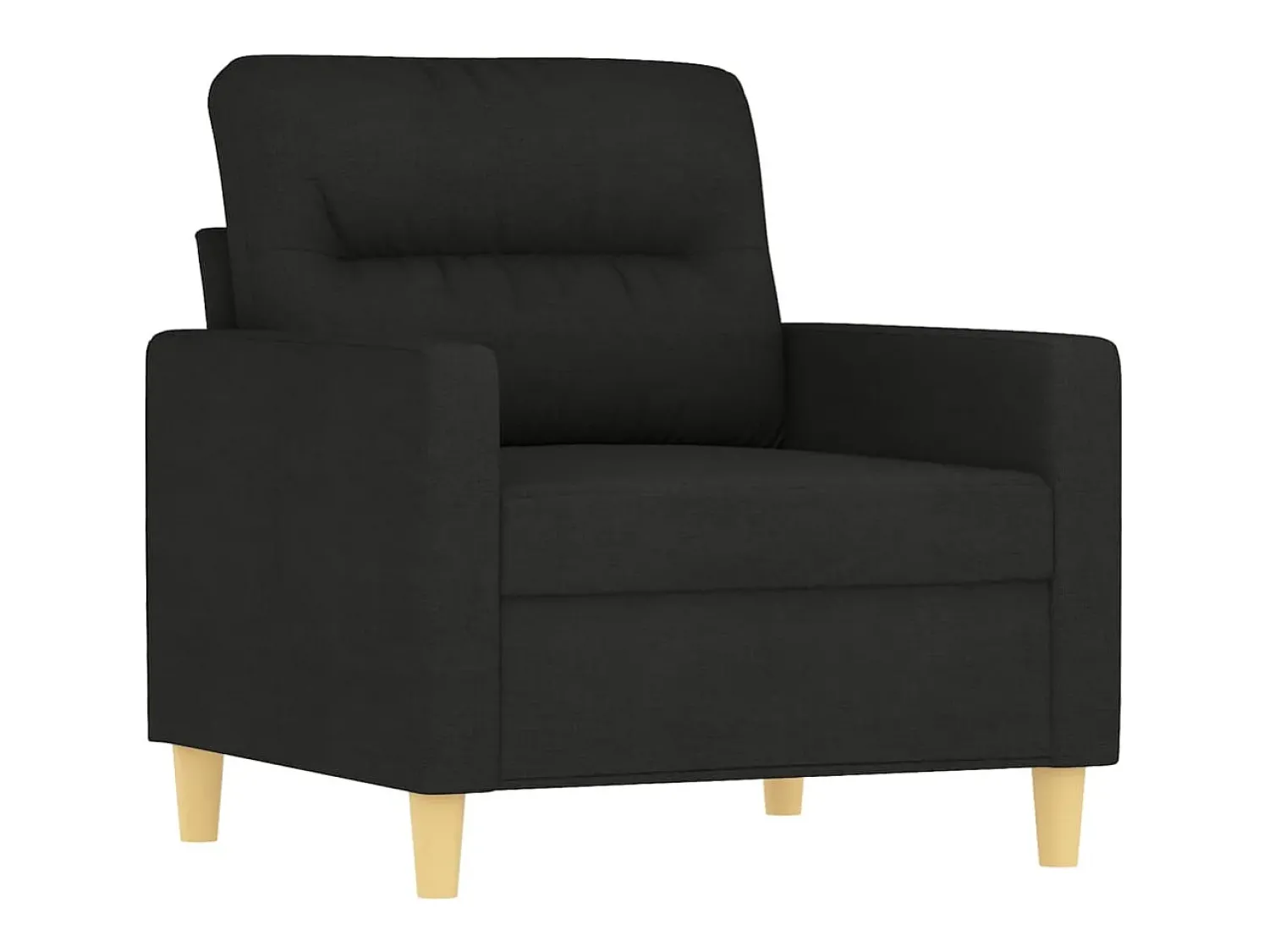 Discount Poltrona com apoio de pés 60 cm tecido PT797296 Preto