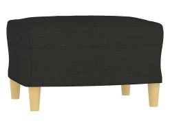 Discount Poltrona com apoio de pés 60 cm tecido PT797296 Preto
