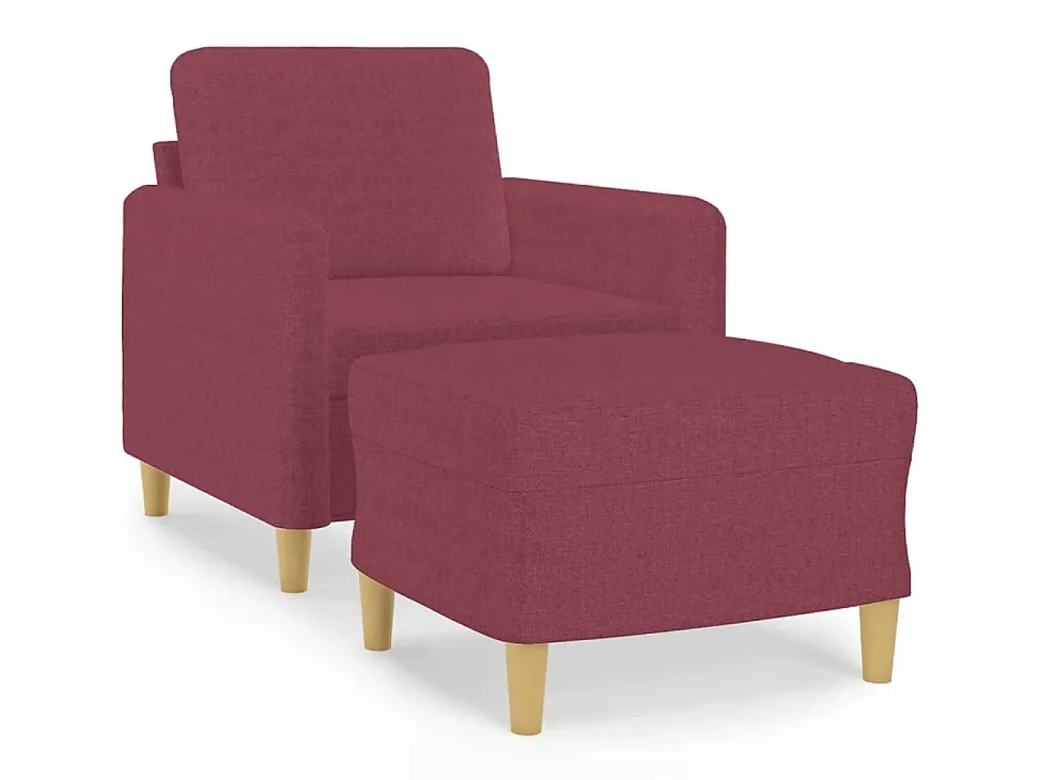 Poltrona|vidaxl Poltrona com apoio de pés 60 cm tecido tinto Vermelho