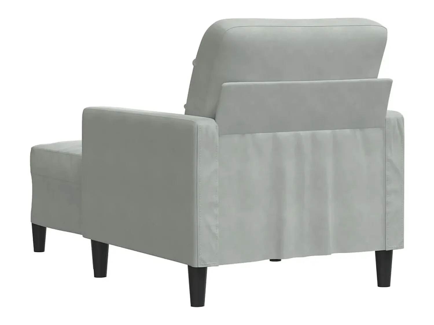 Poltrona*vidaxl Poltrona com apoio de pés 60 cm veludo -claro Cinzento