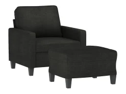 Discount Poltrona com apoio de pés 60 cm tecido PT481332 Preto