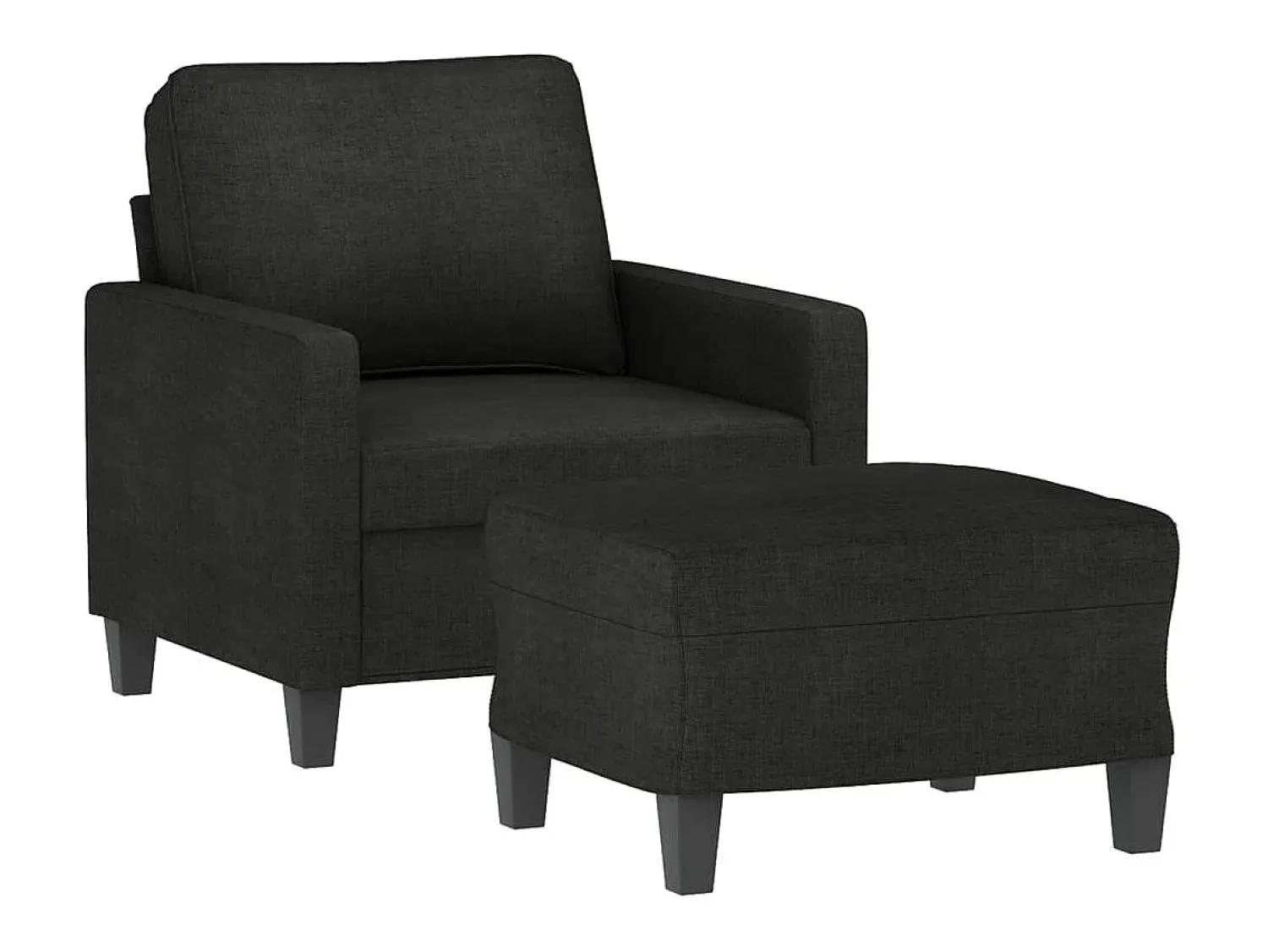 Discount Poltrona com apoio de pés 60 cm tecido PT481332 Preto