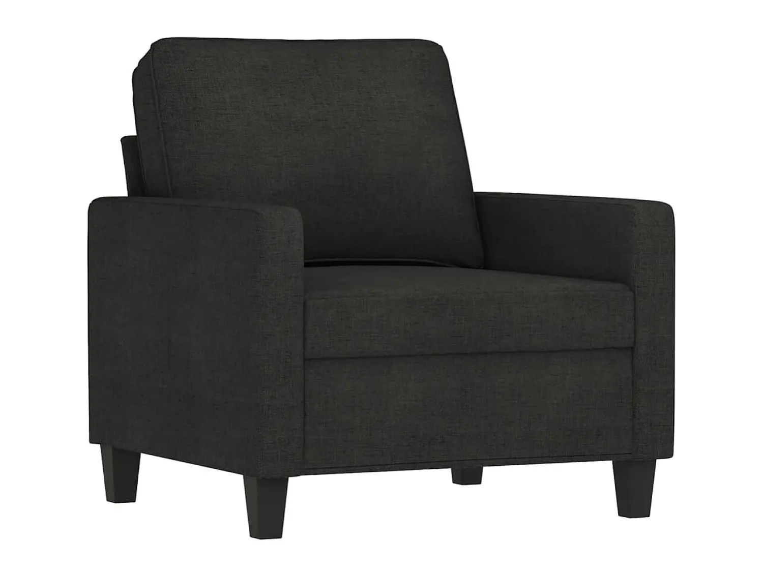 Discount Poltrona com apoio de pés 60 cm tecido PT481332 Preto