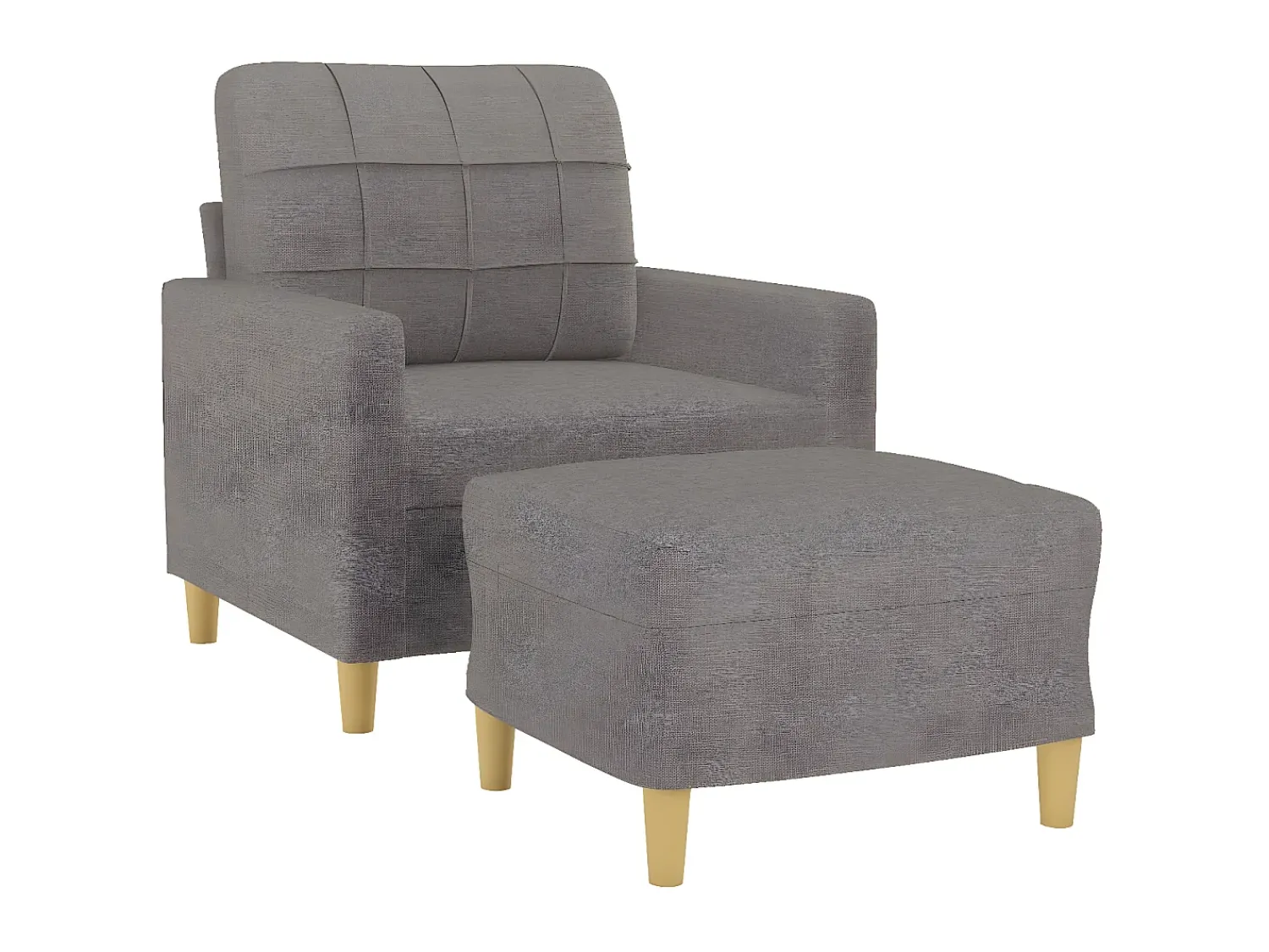 Poltrona* Poltrona com apoio de pés 60 cm tecido cinza-acastanhado PT571478 Taupe