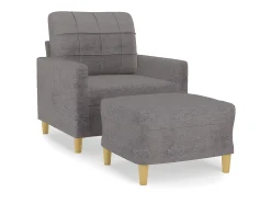 Poltrona* Poltrona com apoio de pés 60 cm tecido cinza-acastanhado PT571478 Taupe