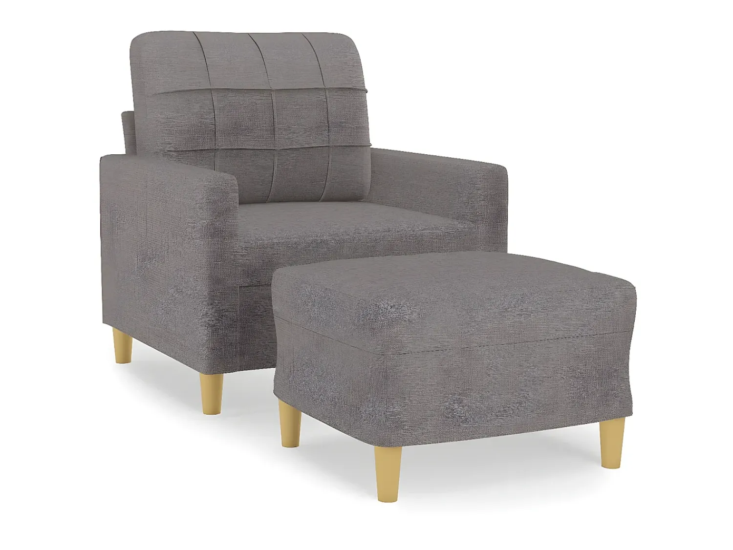 Poltrona* Poltrona com apoio de pés 60 cm tecido cinza-acastanhado PT571478 Taupe