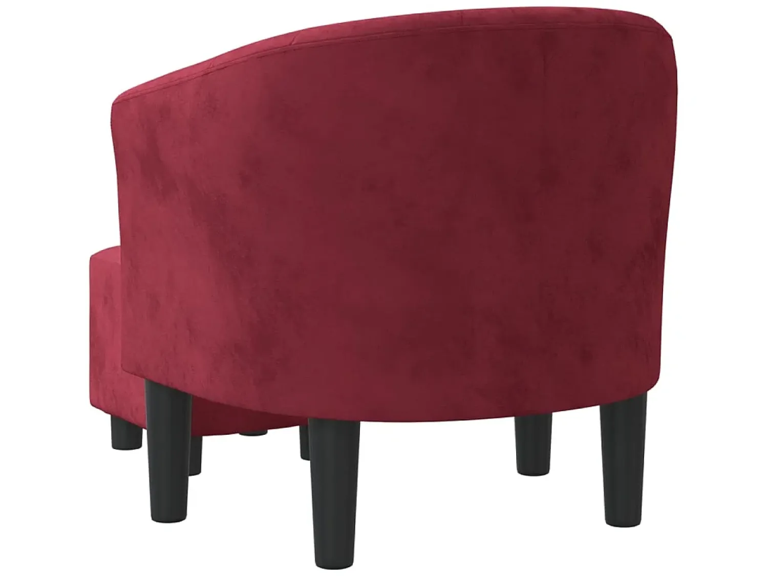 Best Poltrona com apoio de pés veludo -tinto PT649419 Vermelho