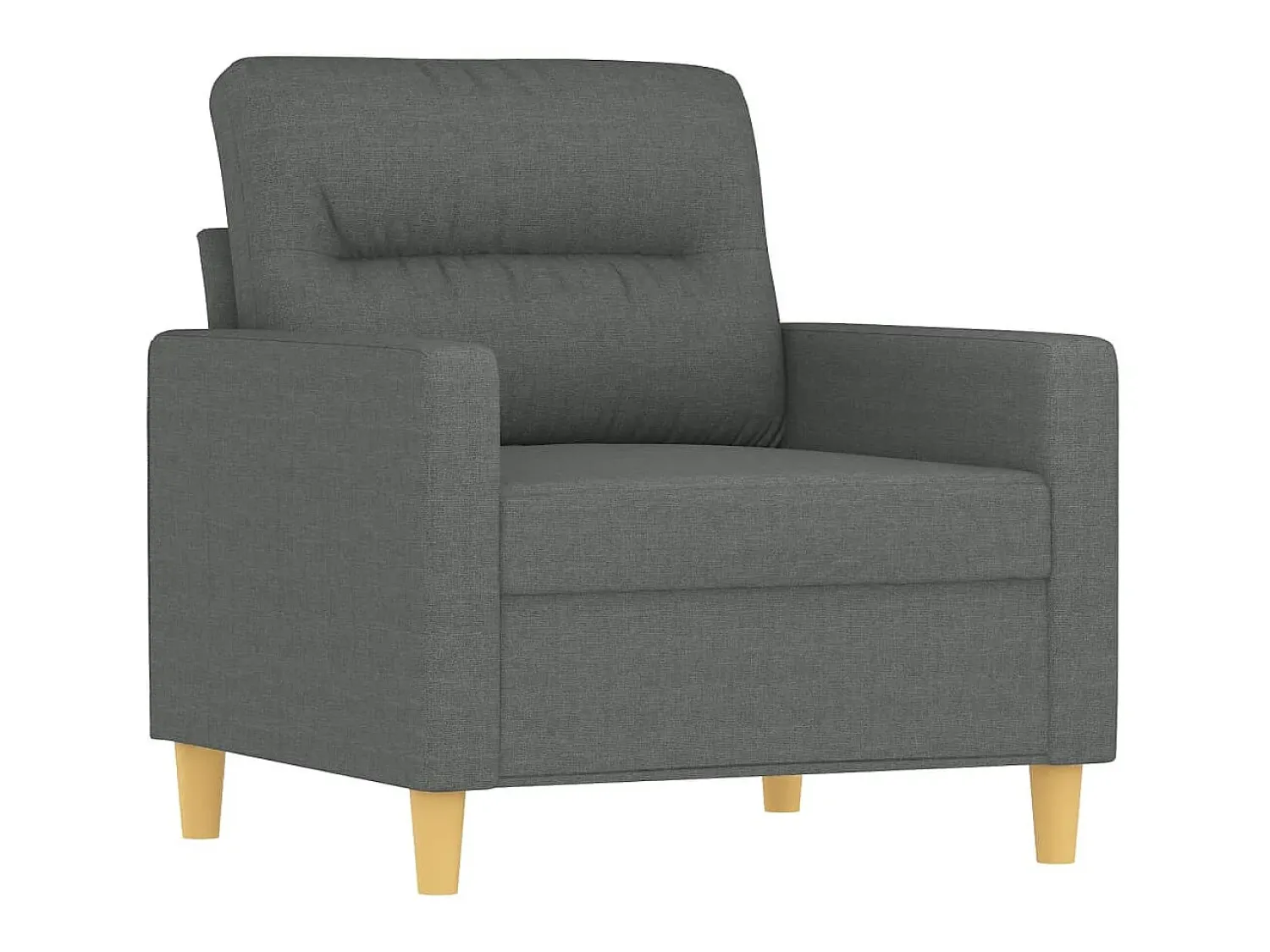 Clearance Poltrona com apoio de pés 60 cm tecido -escuro PT943393 Cinzento