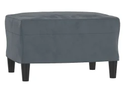 Discount Poltrona com apoio de pés 60 cm veludo -escuro PT804109 Cinzento