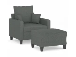 Poltrona* Poltrona com apoio de pés 60 cm tecido -escuro PT686270 Cinzento