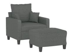 Poltrona* Poltrona com apoio de pés 60 cm tecido -escuro PT686270 Cinzento