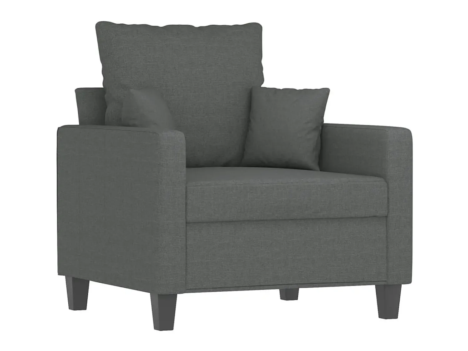 Poltrona* Poltrona com apoio de pés 60 cm tecido -escuro PT686270 Cinzento