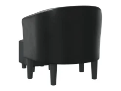 Poltrona* Poltrona com apoio de pés couro artificial PT726075 Preto