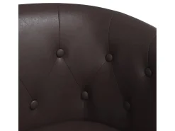Poltrona|vidaxl Poltrona com apoio de pés couro artificial Castanho