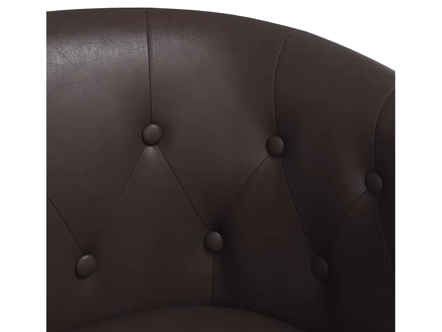 Poltrona|vidaxl Poltrona com apoio de pés couro artificial Castanho