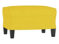 Best vidaxl Poltrona com apoio de pés 60 cm tecido -claro Amarelo