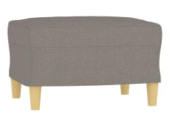 Sale Poltrona com apoio de pés 60 cm tecido cinza-acastanhado PT954869 Taupe