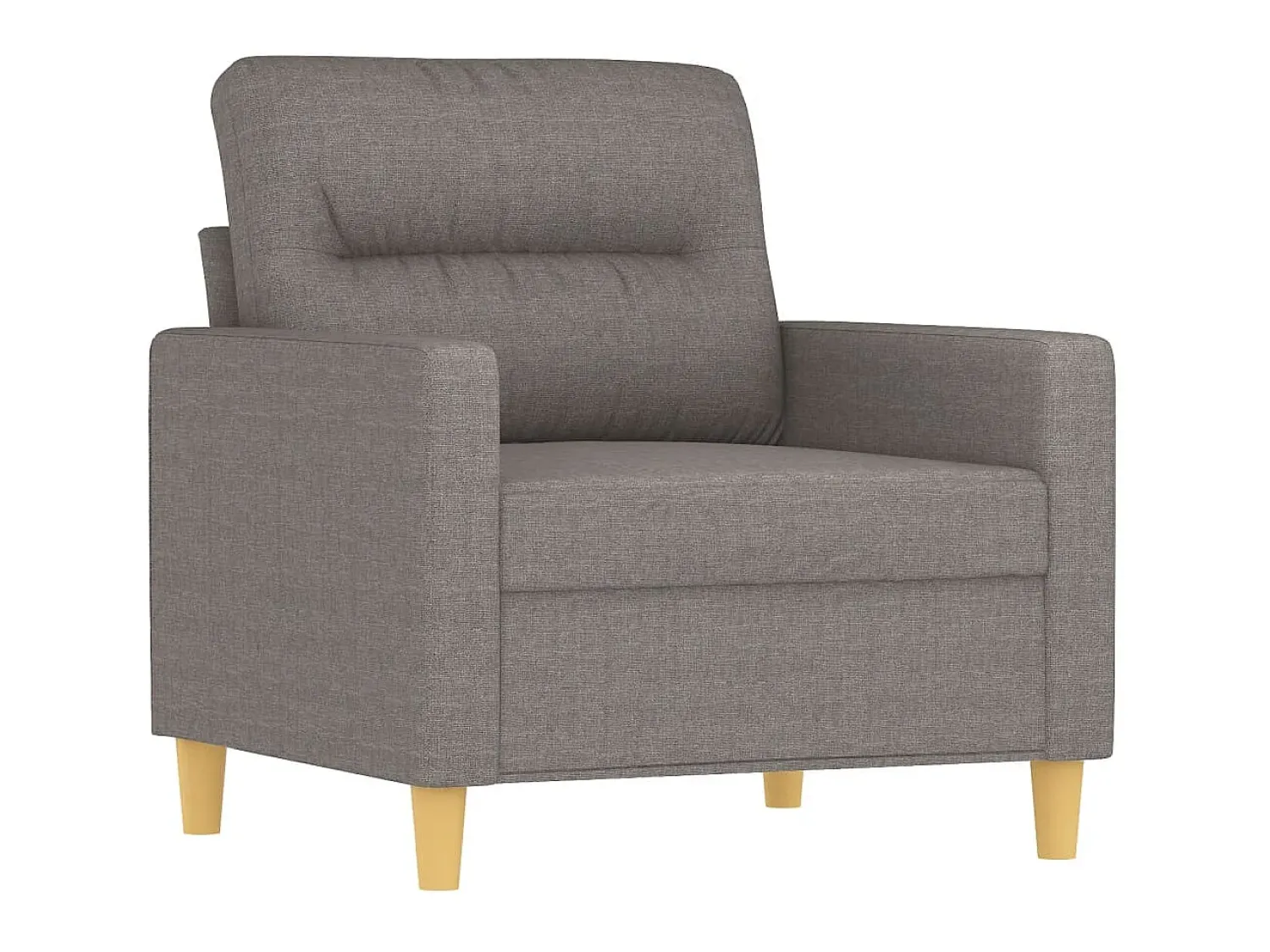 Sale Poltrona com apoio de pés 60 cm tecido cinza-acastanhado PT954869 Taupe