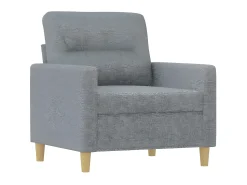 Poltrona com apoio de pés 60 cm tecido -claro PT714252 Cinzento