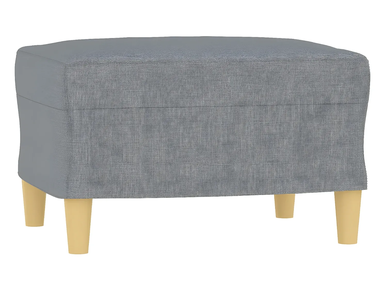 Poltrona com apoio de pés 60 cm tecido -claro PT714252 Cinzento