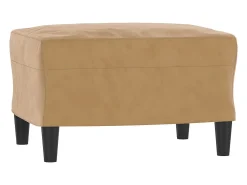 Poltrona* Poltrona com apoio de pés 60 cm veludo PT470048 Castanho