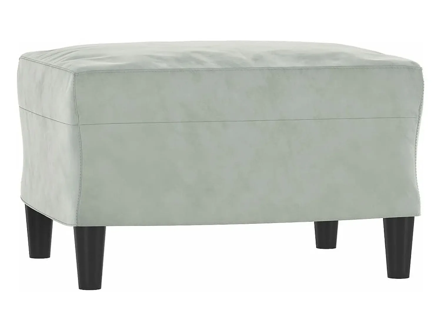 Discount Poltrona com apoio de pés 60 cm veludo -claro PT265416 Cinzento