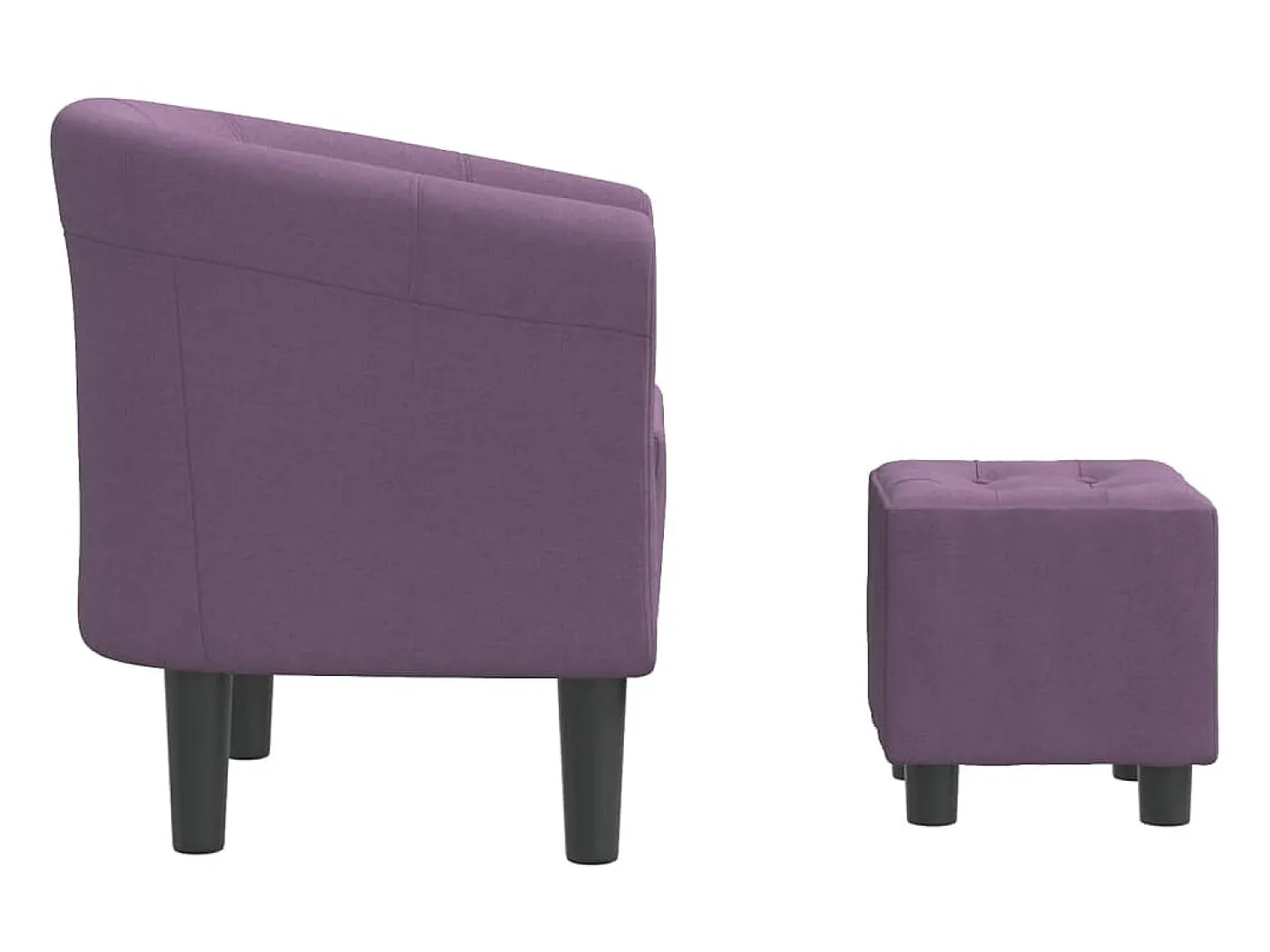 Poltrona* Poltrona com apoio de pés tecido roxo PT734549 Violeta