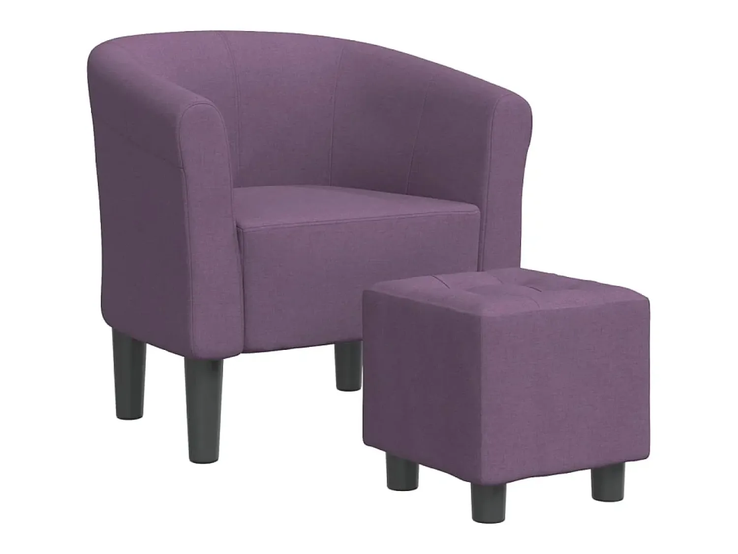 Poltrona* Poltrona com apoio de pés tecido roxo PT734549 Violeta