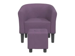 Poltrona* Poltrona com apoio de pés tecido roxo PT734549 Violeta