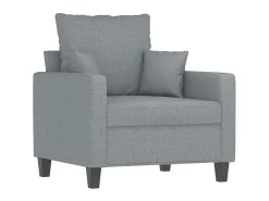 Poltrona* Poltrona com apoio de pés 60 cm tecido -claro PT460836 Cinzento