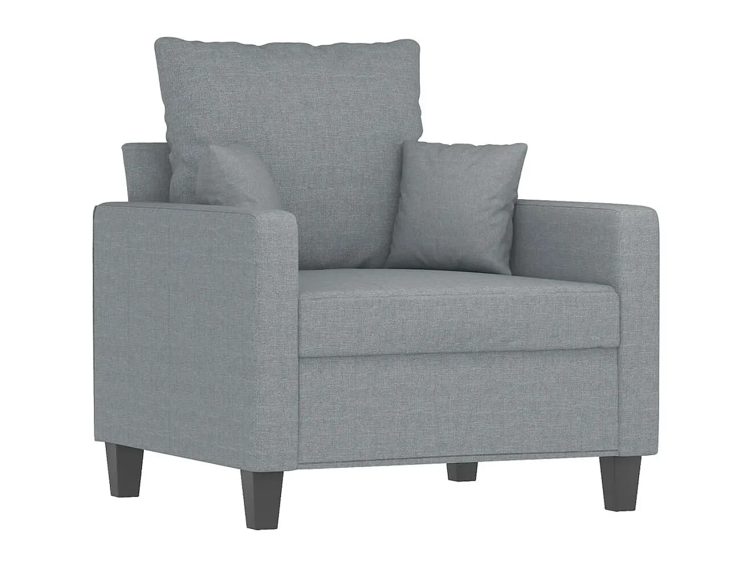 Poltrona* Poltrona com apoio de pés 60 cm tecido -claro PT460836 Cinzento
