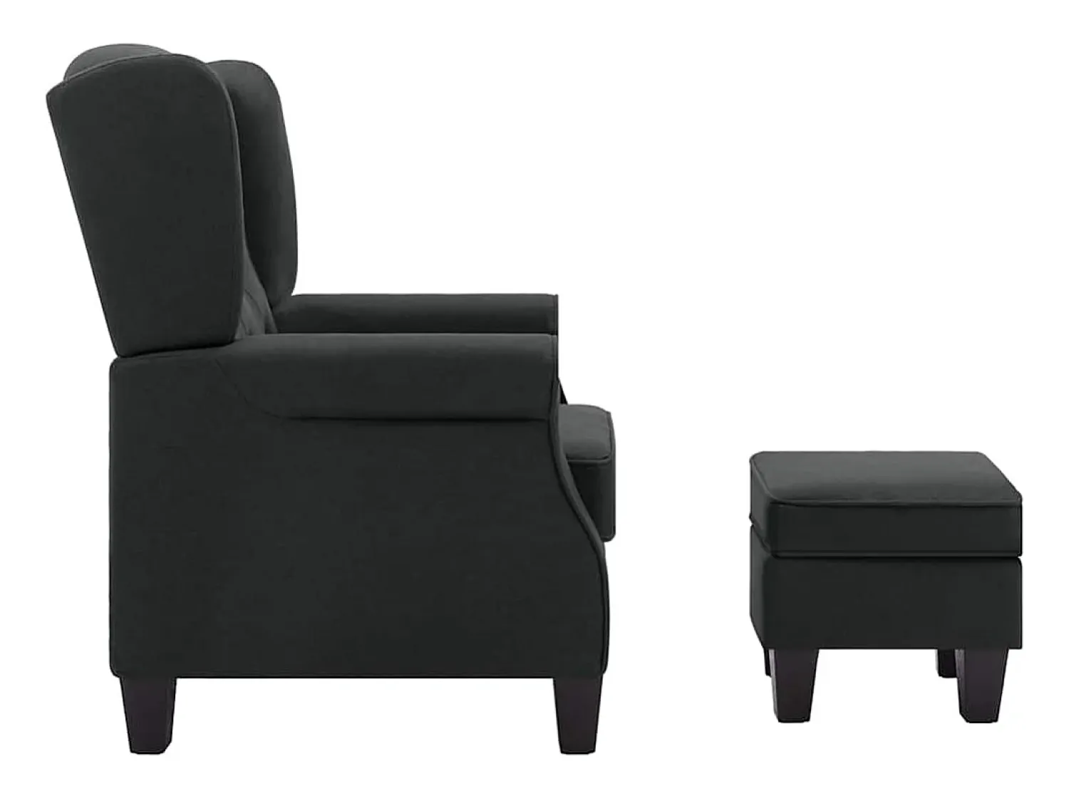 Discount vidaxl Poltrona com apoio de pés tecido -escuro Cinzento