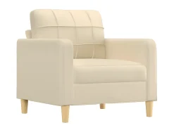 Poltrona* Poltrona com apoio de pés 60 cm tecido cor PT954410 Creme