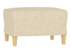 Poltrona* Poltrona com apoio de pés 60 cm tecido cor PT954410 Creme