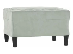 Online Poltrona com apoio de pés 60 cm veludo cinzento-claro PT786707 Cinzento claro