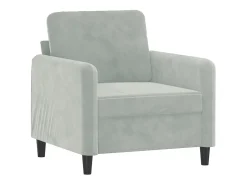 Online Poltrona com apoio de pés 60 cm veludo cinzento-claro PT786707 Cinzento claro