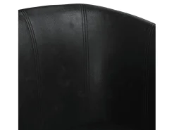 Hot vidaxl Poltrona com apoio de pés couro artificial Preto