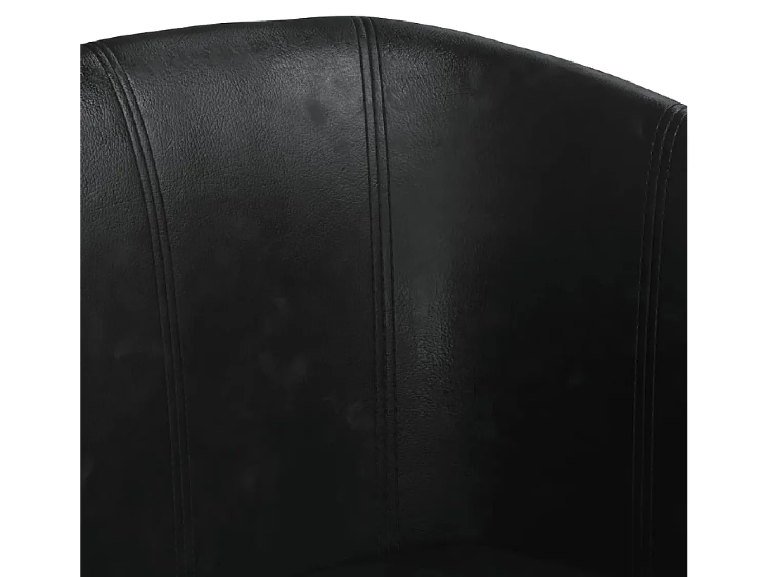 Hot vidaxl Poltrona com apoio de pés couro artificial Preto