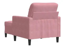 New vidaxl Poltrona com apoio de pés 60 cm veludo Rosa