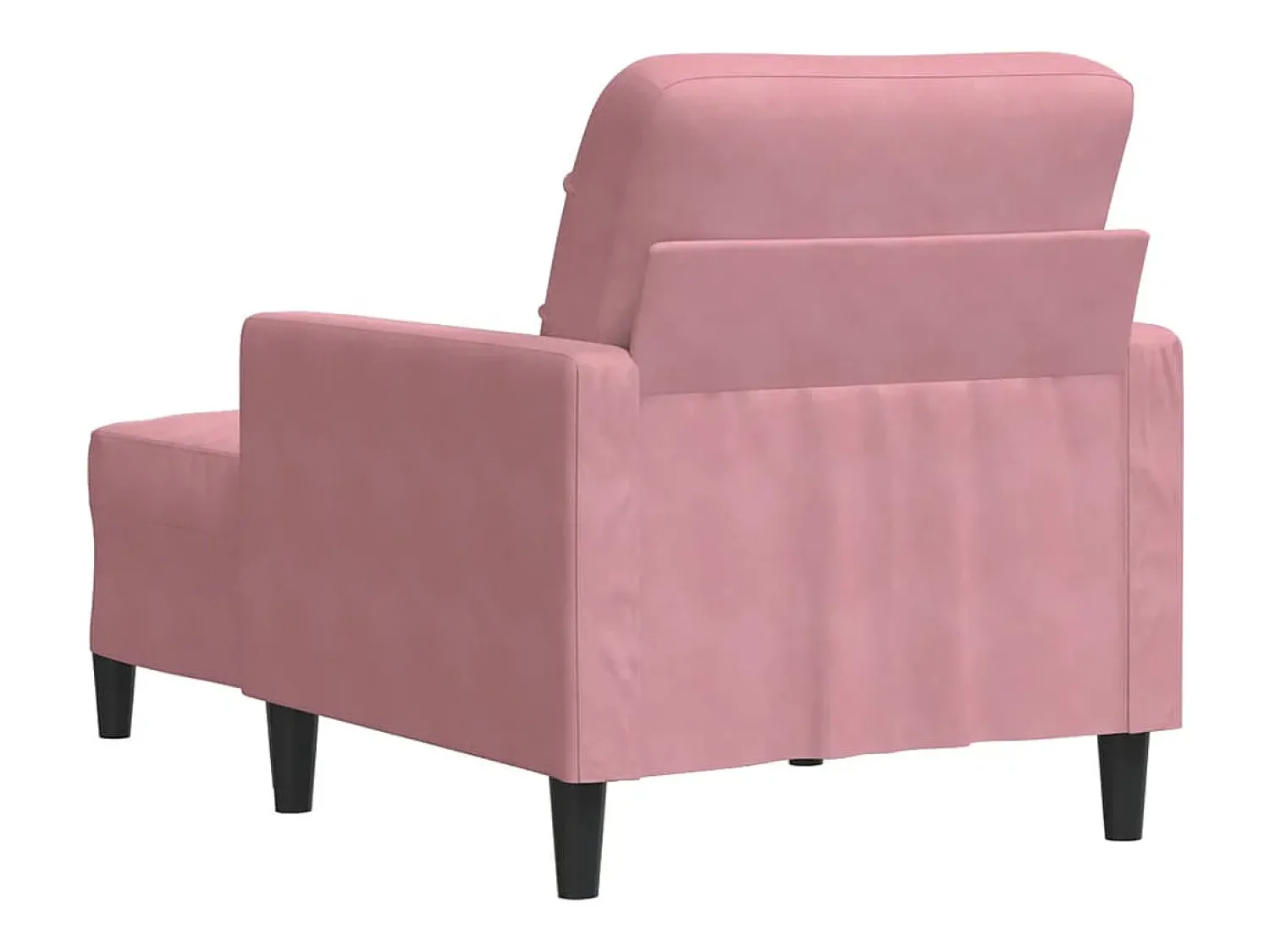 New vidaxl Poltrona com apoio de pés 60 cm veludo Rosa
