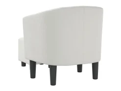 Poltrona* Poltrona com apoio de pés couro artificial PT914611 Branco